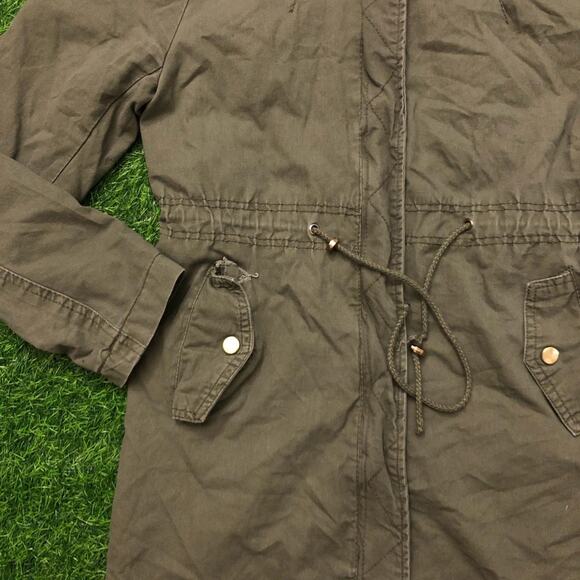 Women’s Green Ambiance Outerwear Hooded Trench Coat - Picture 3 of 5